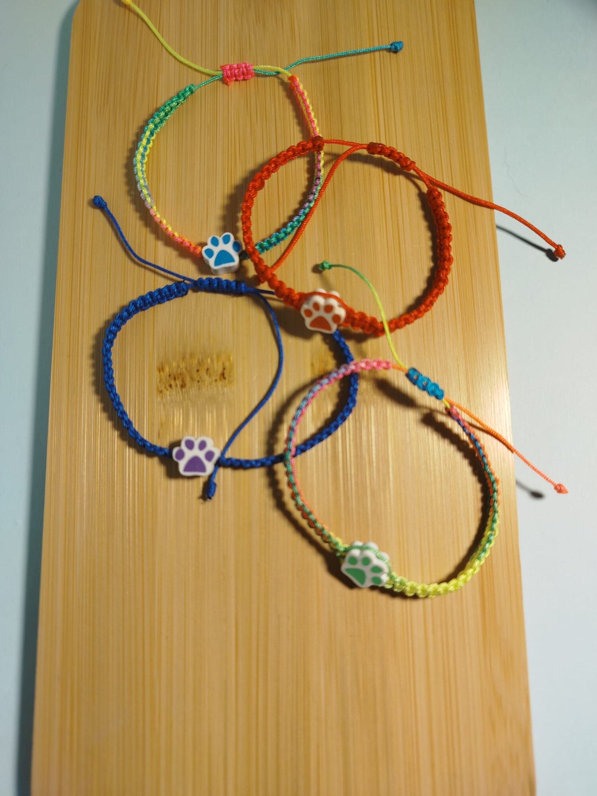 Pulsera macrame con huella silicona - 2