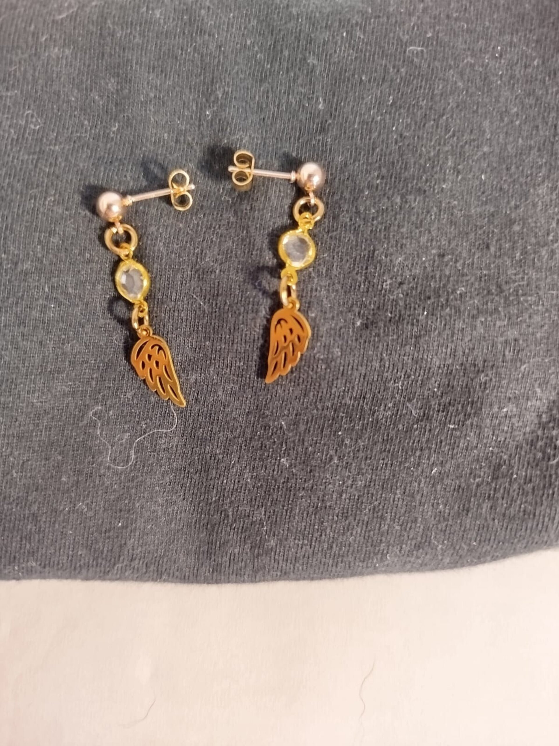 Pendientes alas doradas - 1