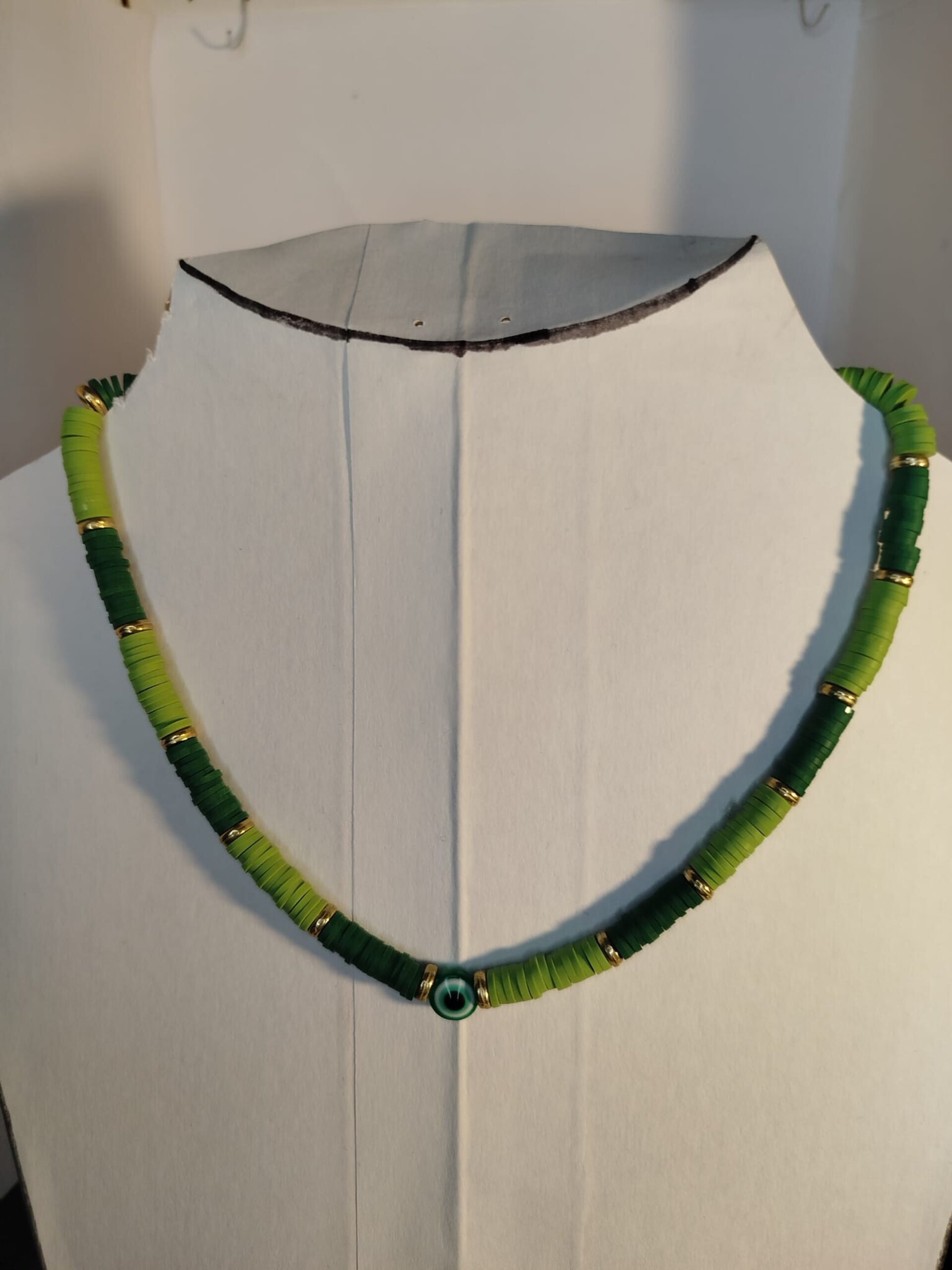 Collar piezas de silicona y ojo turco - 3