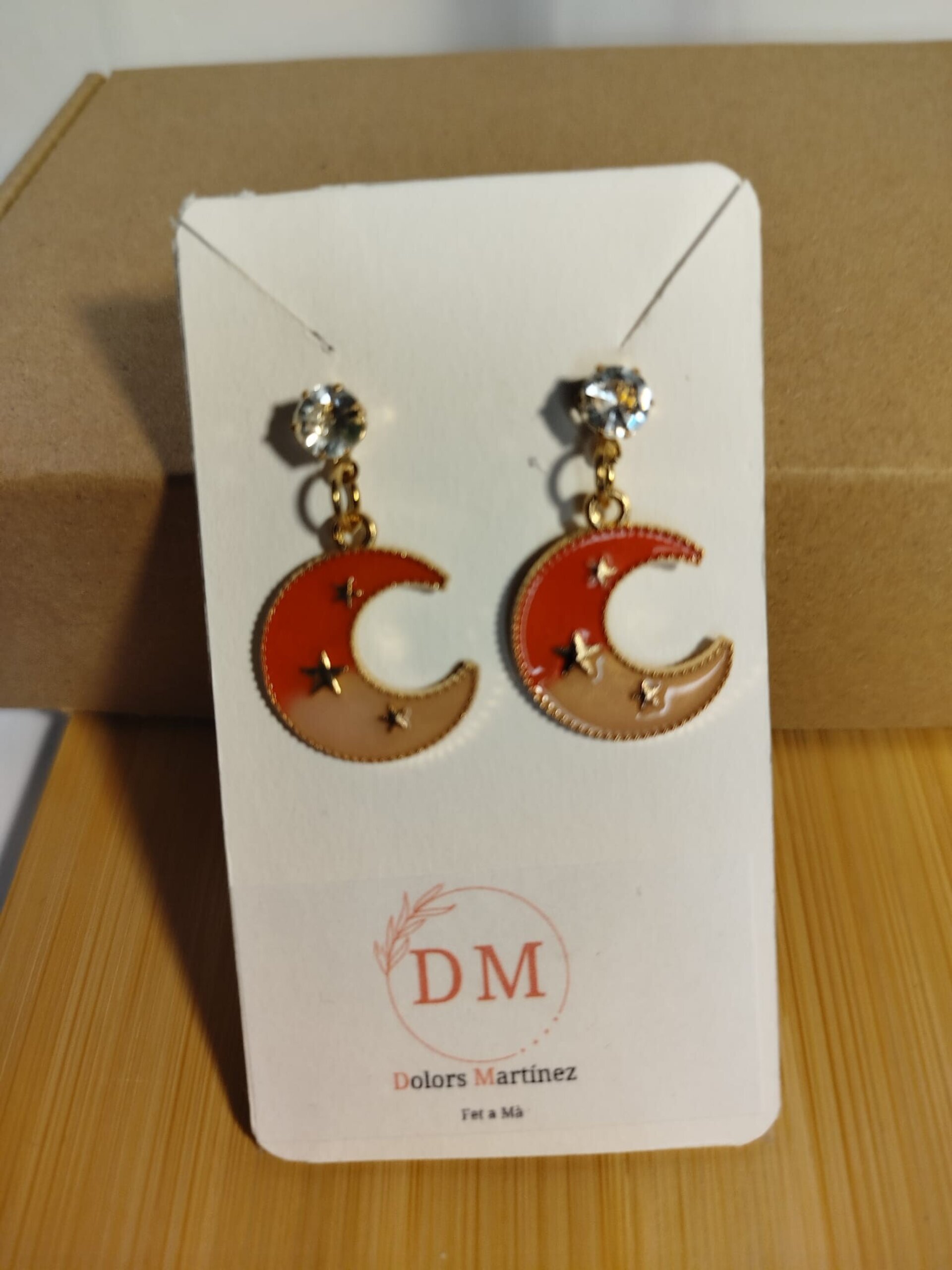 Conjunto pendientes y collar lunas - 4