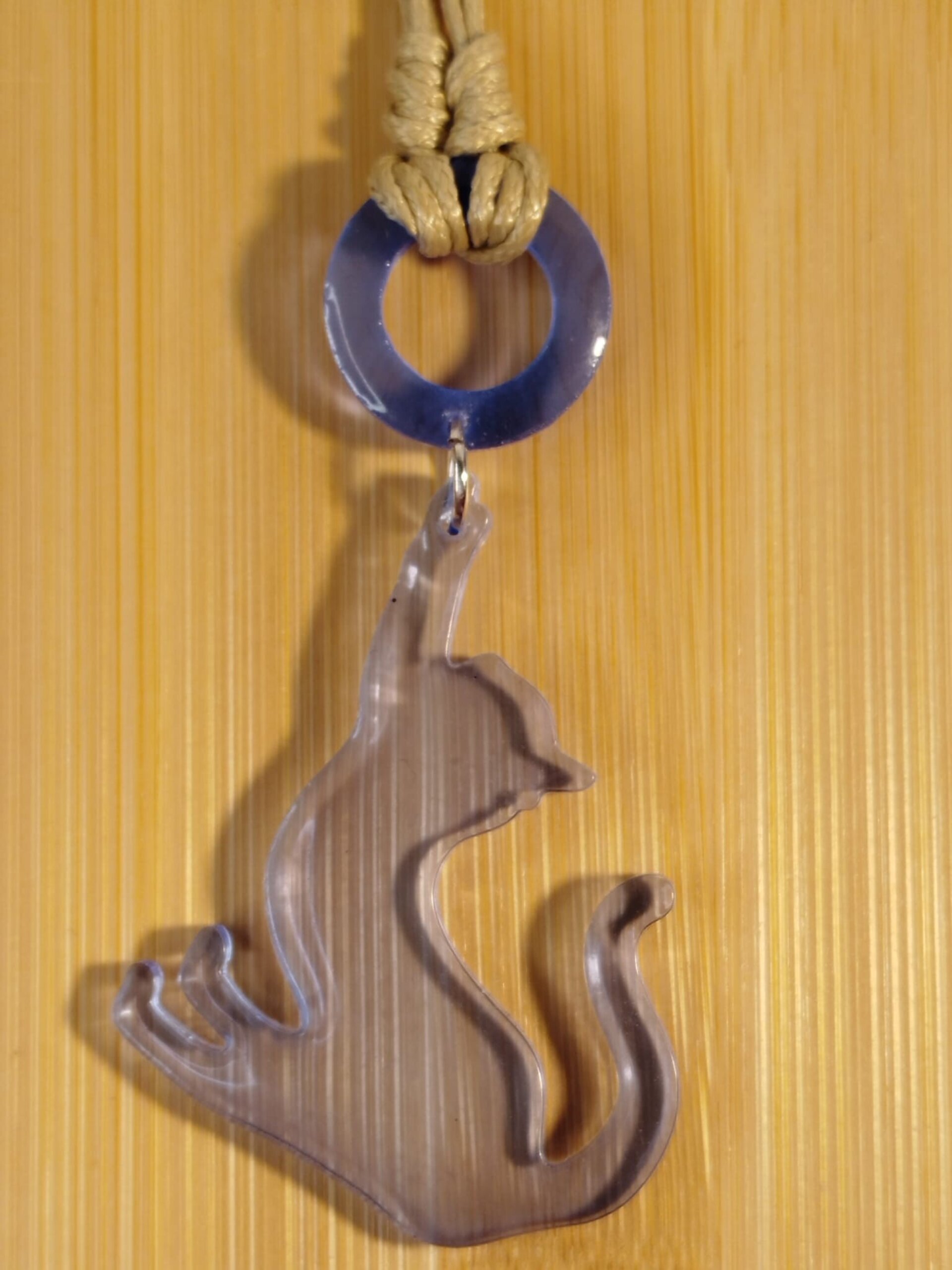 Collares con dije de gato resina y abalorio - 3