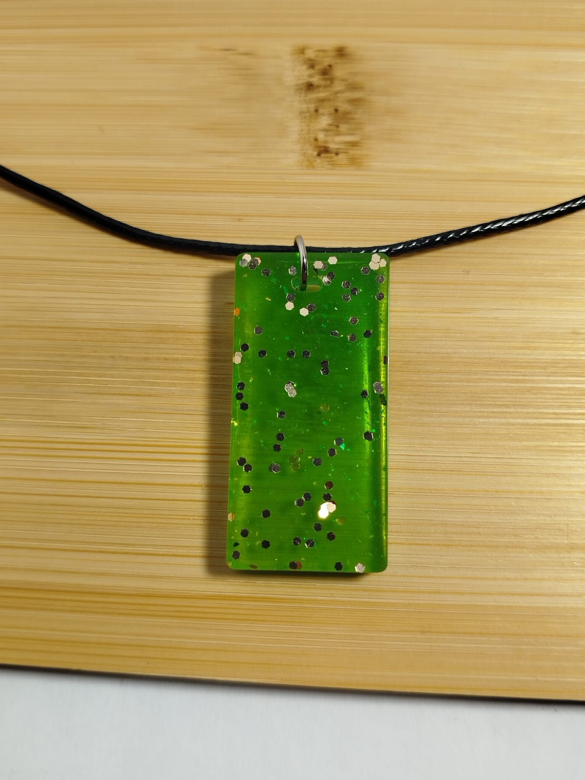 Collares con dijes rectangulares colores varios - 5