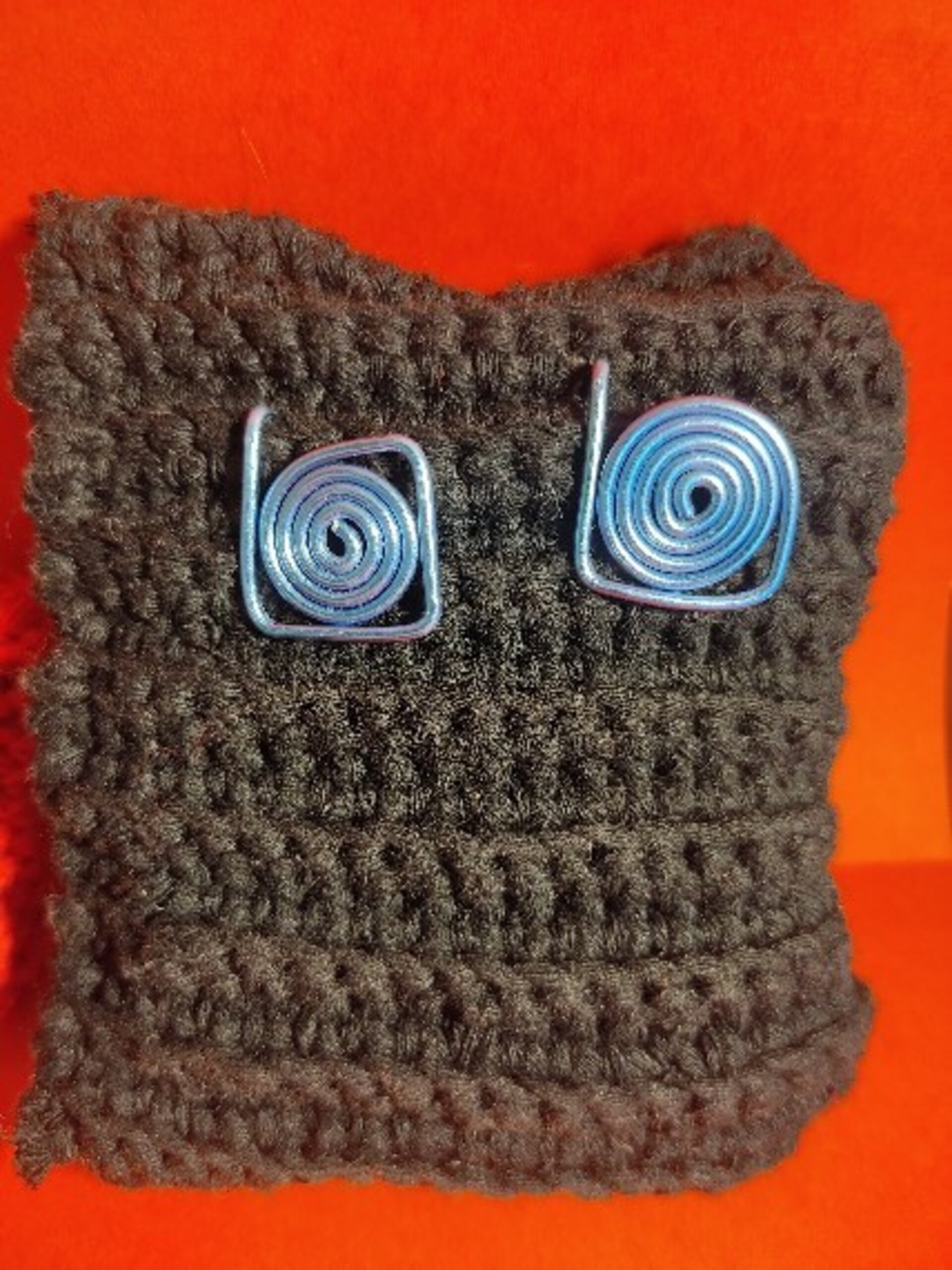 Pendientes espiral en cuadrado colores - 2