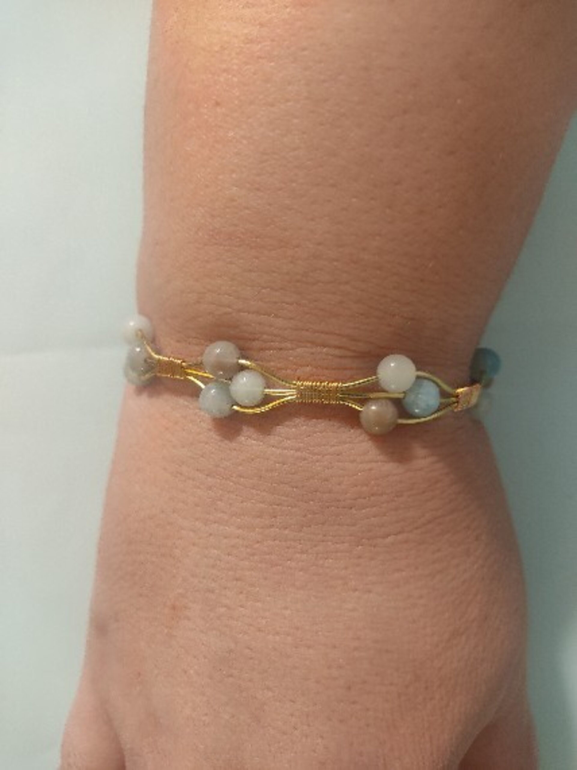 Pulsera alambre y piedra amazónica - 2