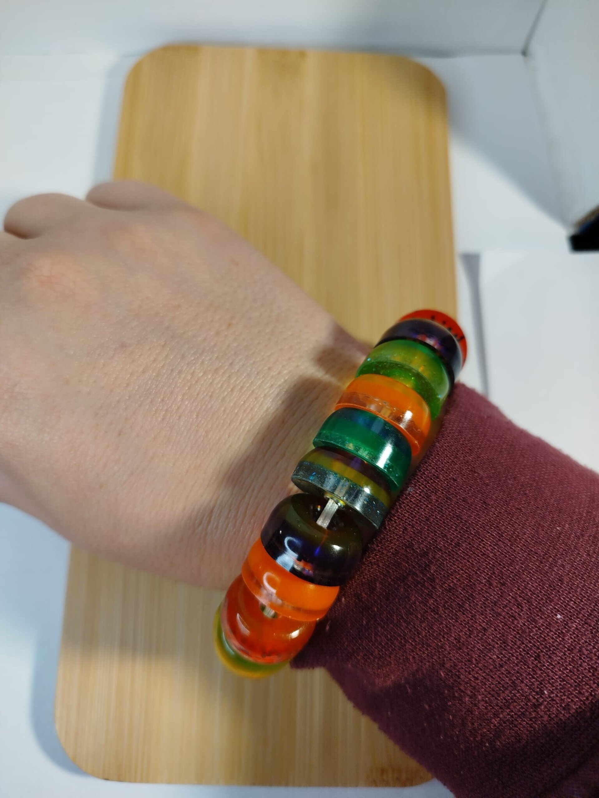 Conjunto de collar y pulsera multicolor - 2
