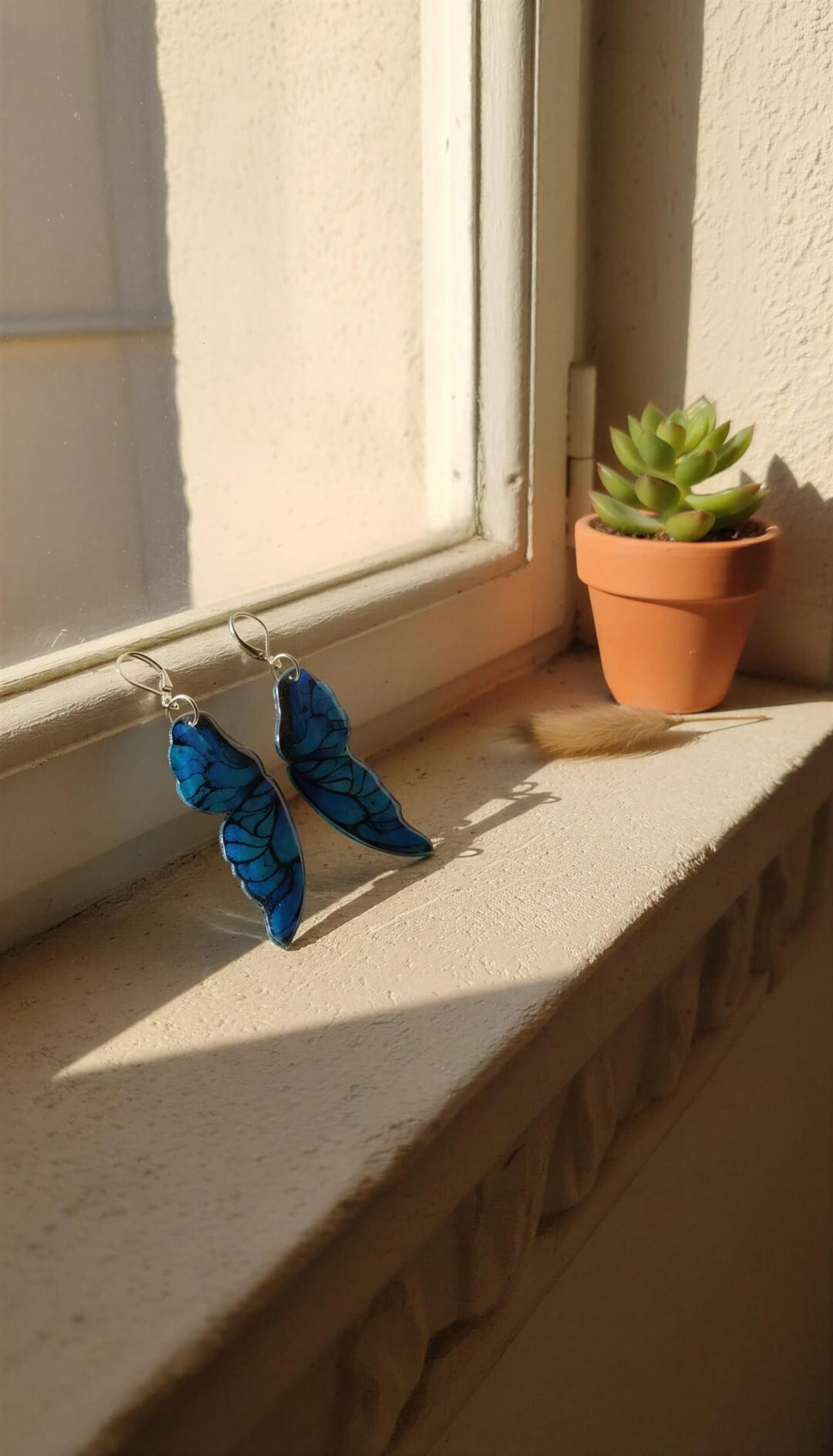 Pendientes Alas de Mariposa Azules - 4