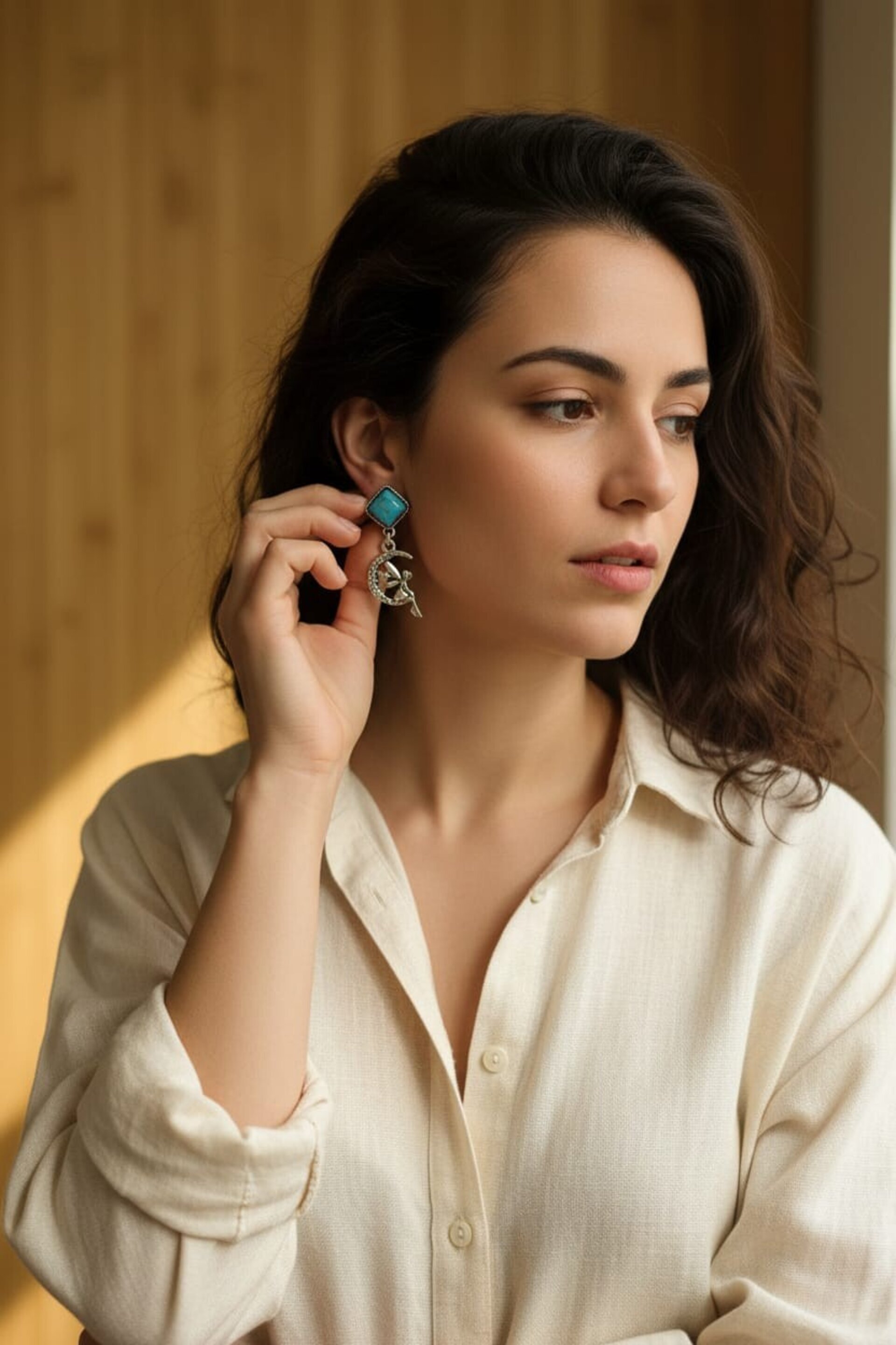 Pendientes Hada con piedra Turquesa - 6
