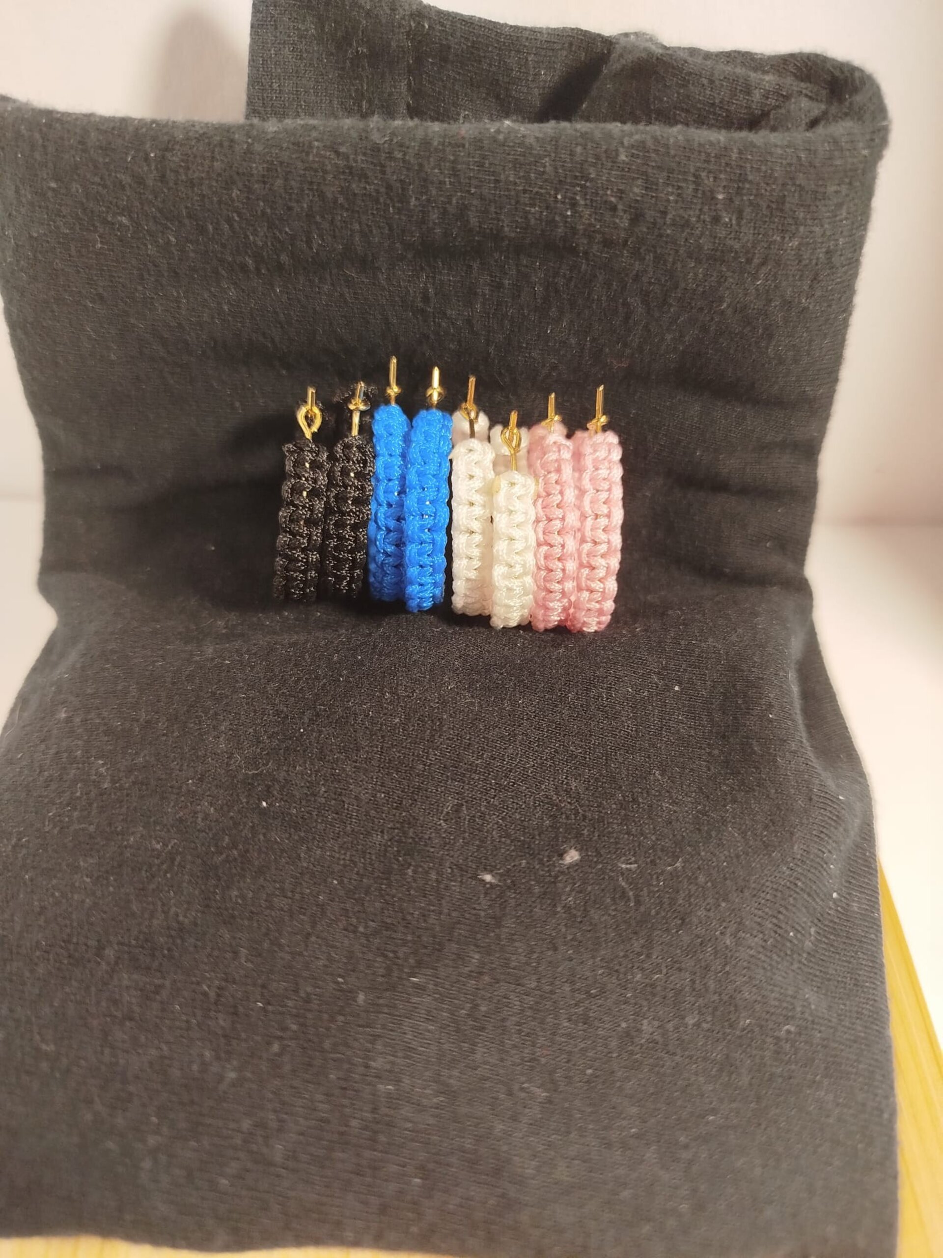 Pendientes aros  con hilo nudo plano - 3
