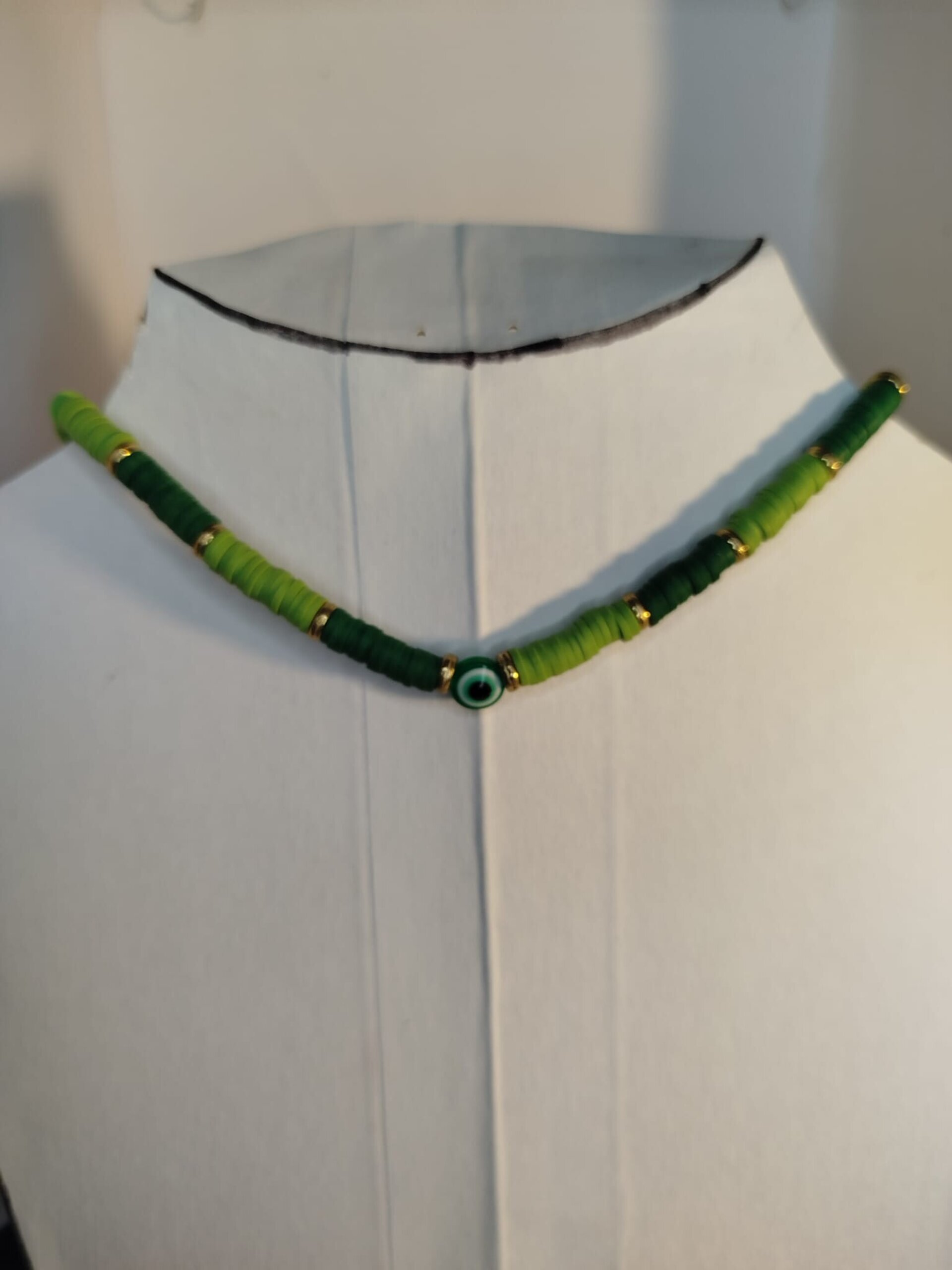 Collar piezas de silicona y ojo turco - 2