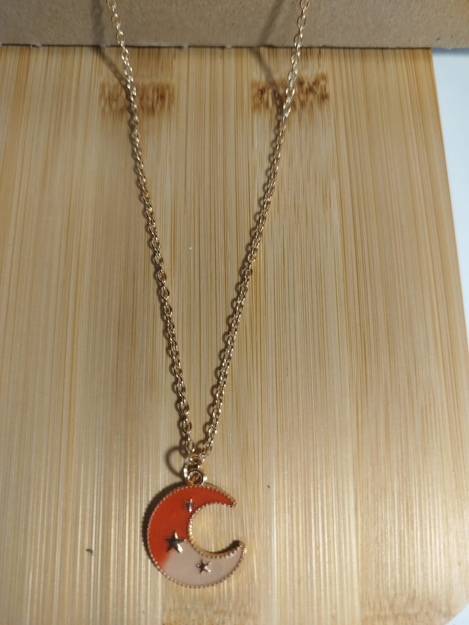 Conjunto pendientes y collar lunas - 2