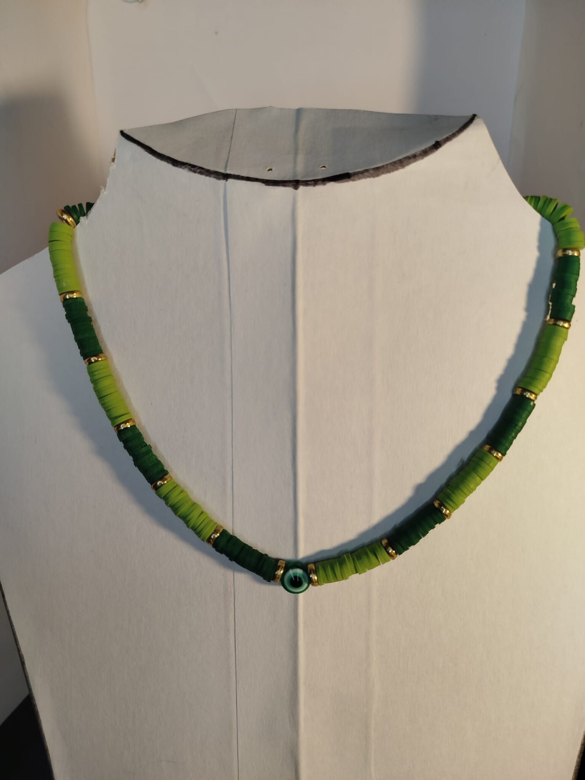 Collar piezas de silicona y ojo turco - 4