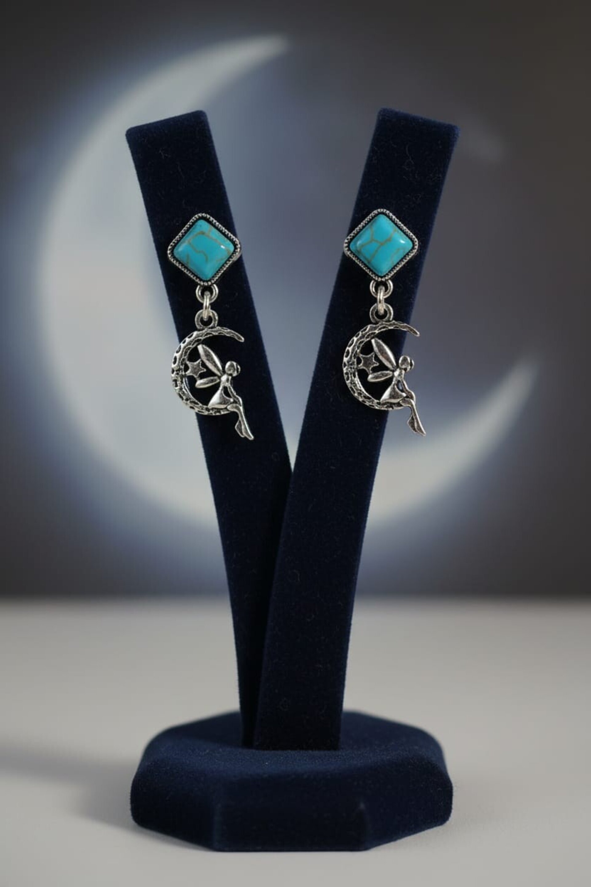 Pendientes Hada con piedra Turquesa - 3