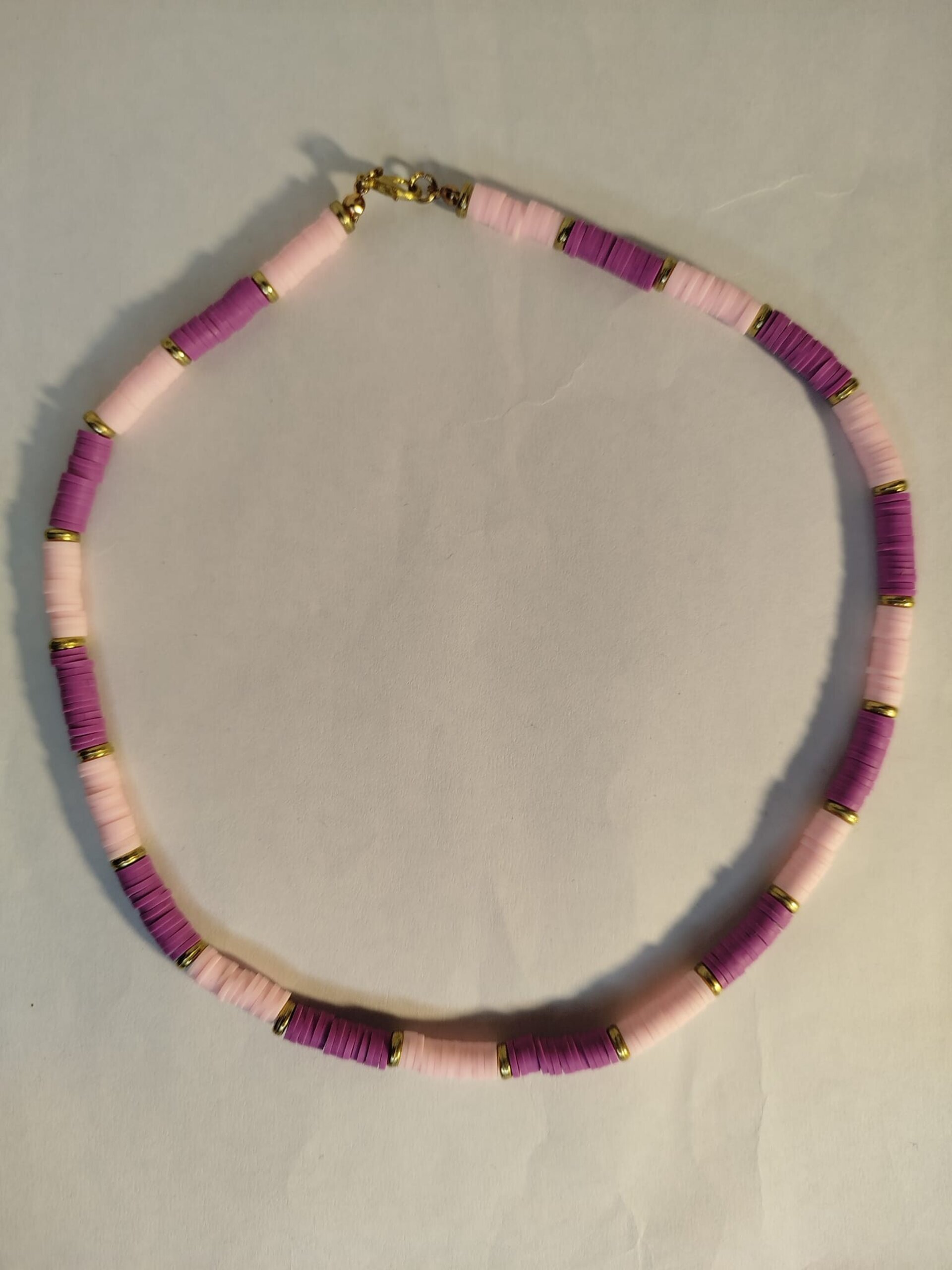 Collar piezas silicona rosa palo y lila - 3