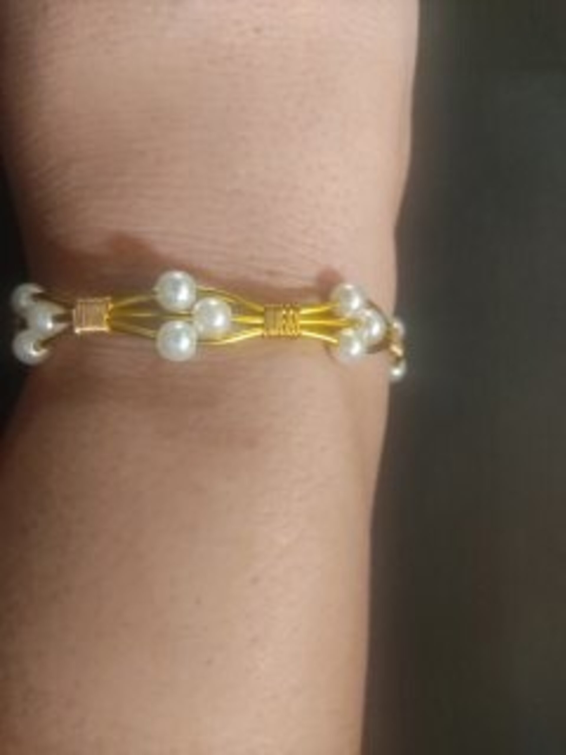Pulsera Alambre y Perlas - 1