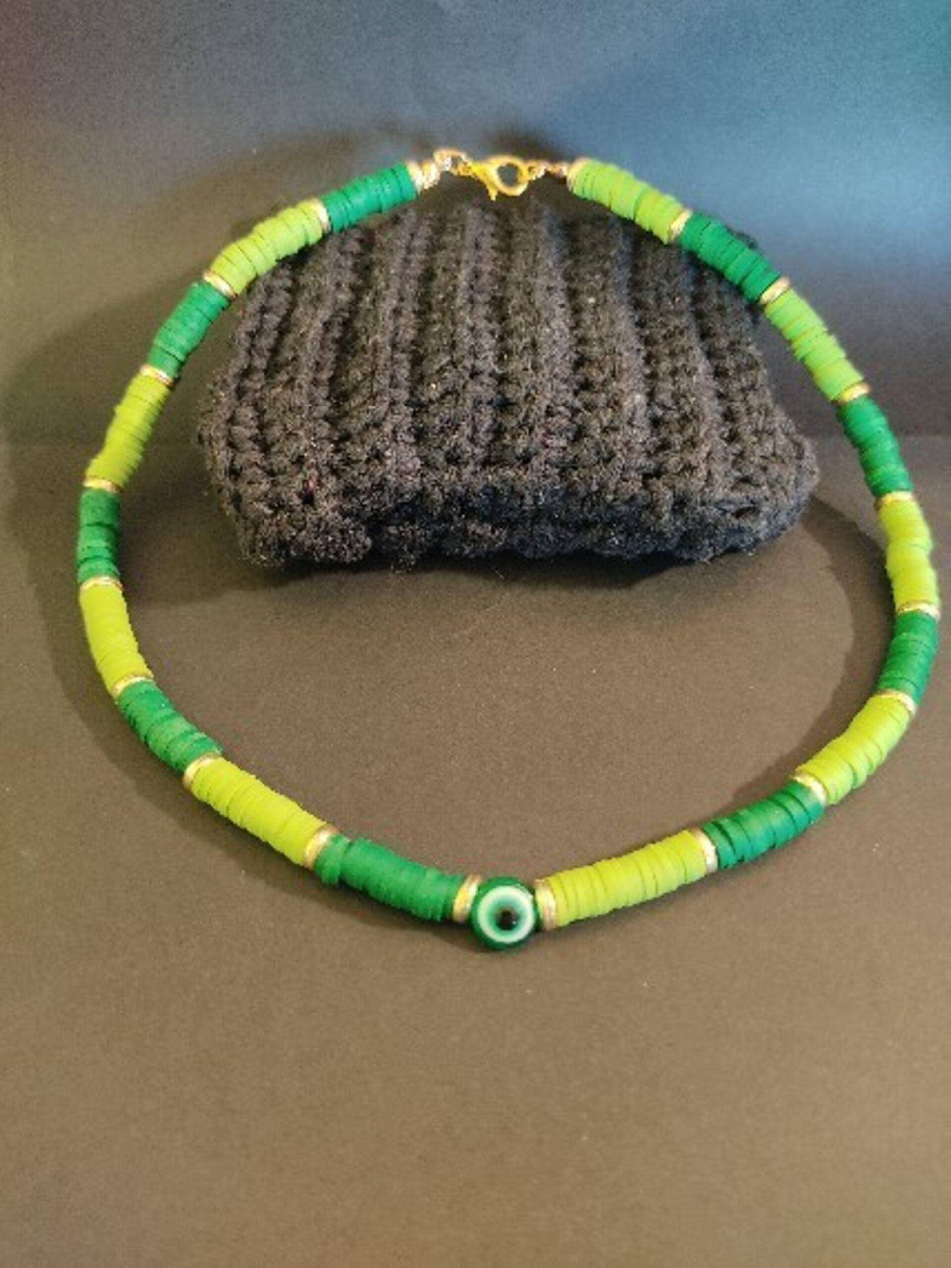 Collar piezas de silicona y ojo turco - 5