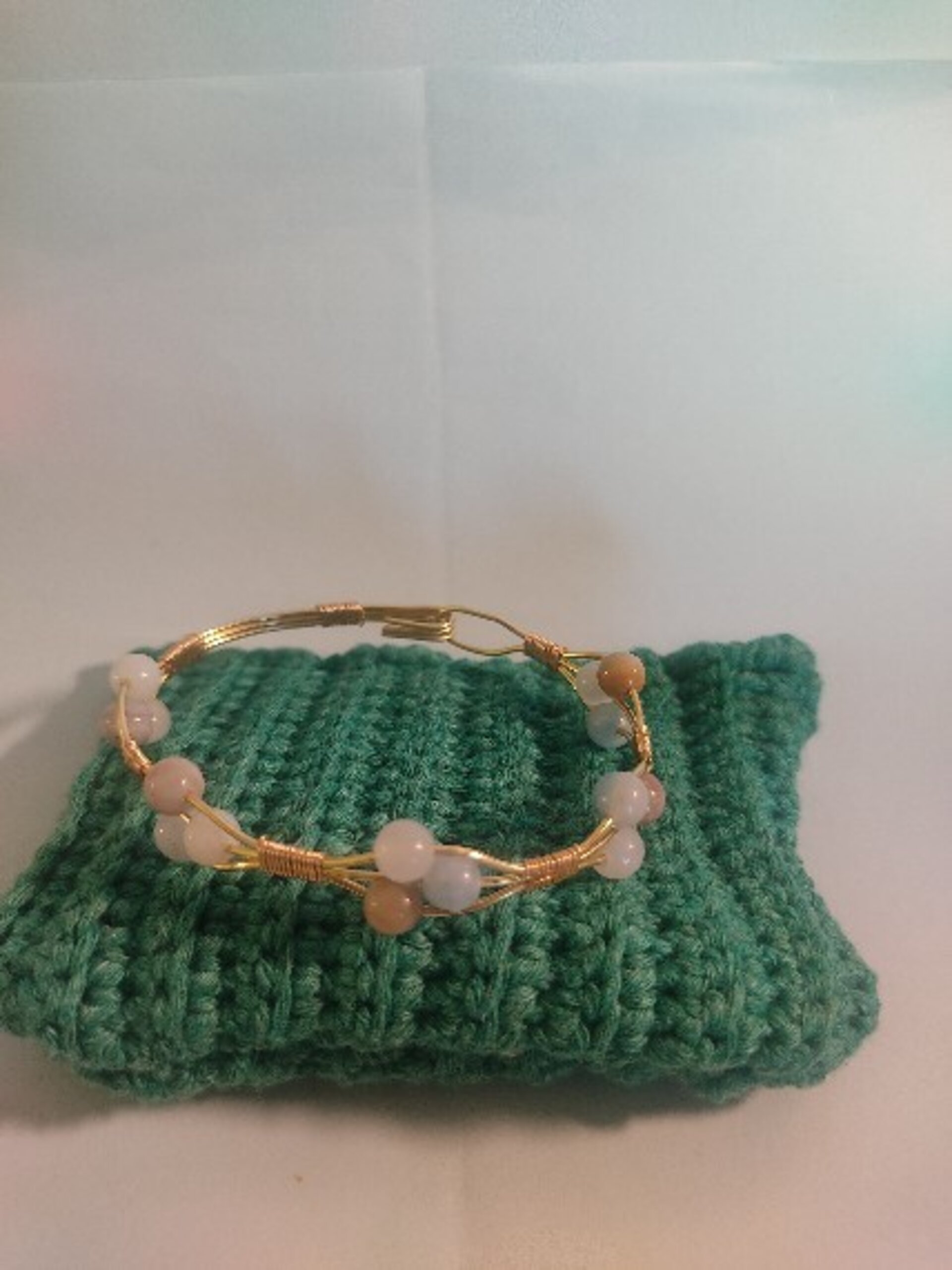 Pulsera alambre y piedra amazónica - 1