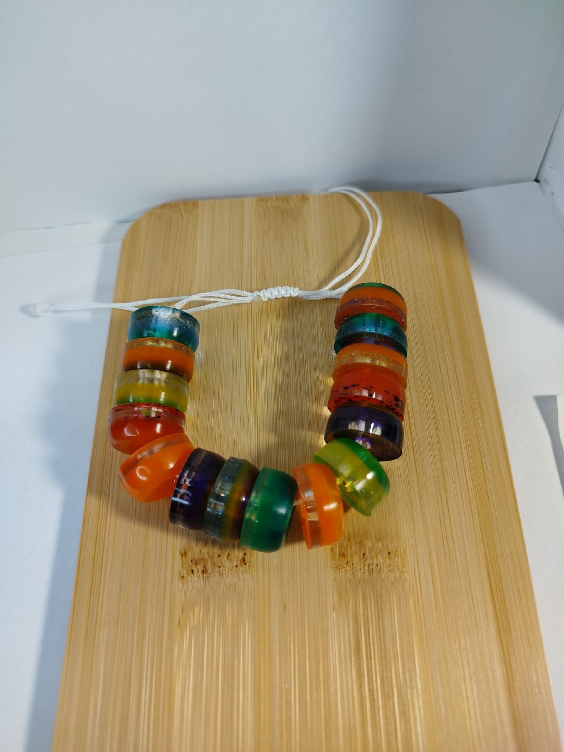 Conjunto de collar y pulsera multicolor - 4